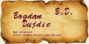 Bogdan Dujdić vizit kartica